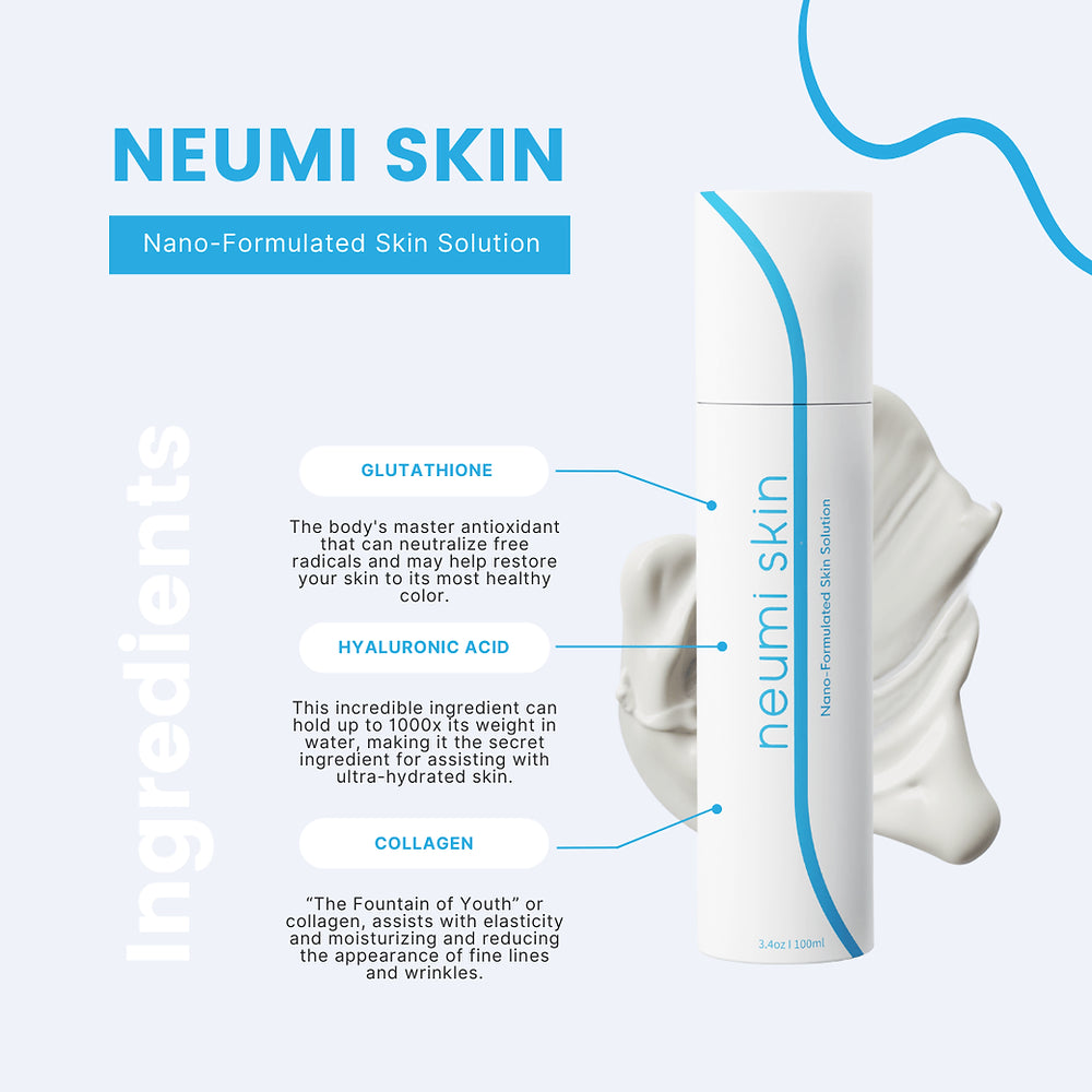 Neumi Skin (Nano Glutathione, Collagen, Hylauronic Acid, Cysteine, & Curcumin)
